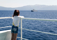 little girl on the ferry