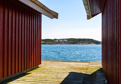 sweden buildings with a sea view
