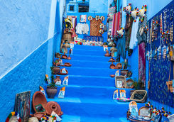 chefchaouen street stall