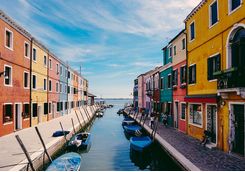 Burano colourful buildings