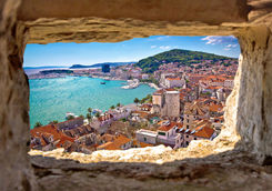 split through a stone window