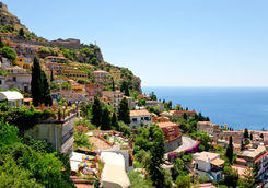 taormina aerial view