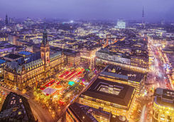 Hamburg at night