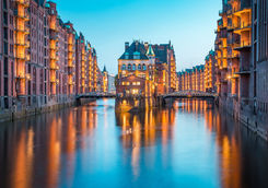 Hamburg in the evening
