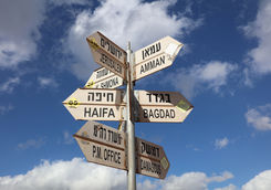 Sighpost at Golan Heights