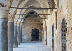Colonnade at Khan al Umdan, Caravanserai in Acre