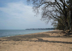 beach along lake kivu