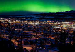 whitehorse at night