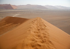 view from sand dune 45 namibia