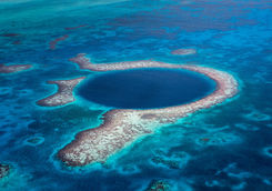 aerial blue hole belize