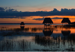 Sunset at Lake Peten Itza