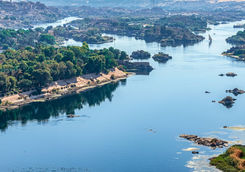 river nile in the city aswan