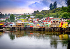 palafitos in castro island