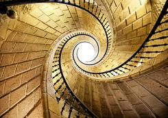 spiral staircase in santiago de compostela
