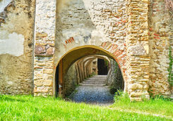 tunnel outside biertan church