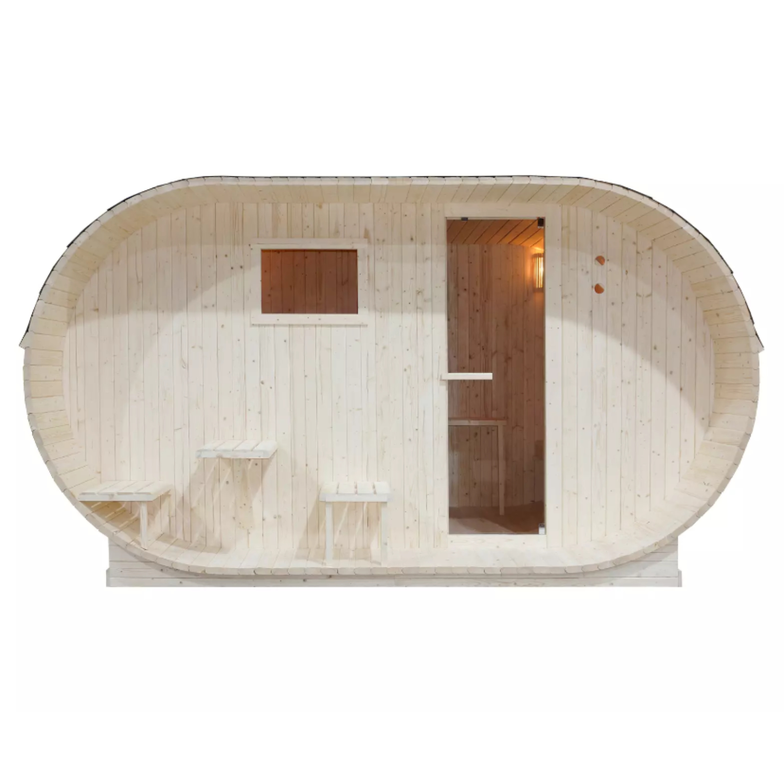 HORI Fasssauna Komplettsauna Inkl. Saunaofen & Saunasteine Außensauna