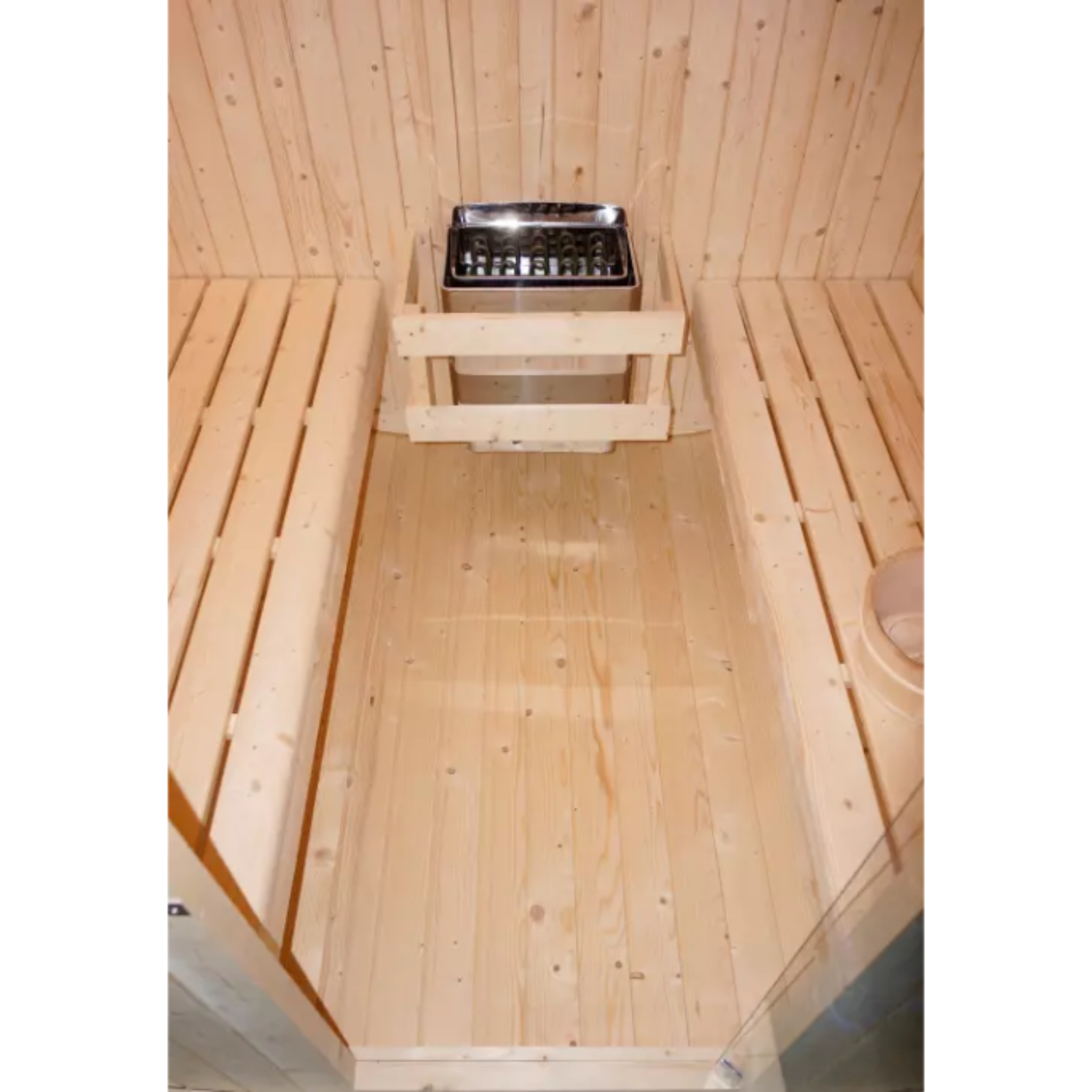 HORI Fasssauna Komplettsauna Inkl. Saunaofen & Saunasteine Außensauna