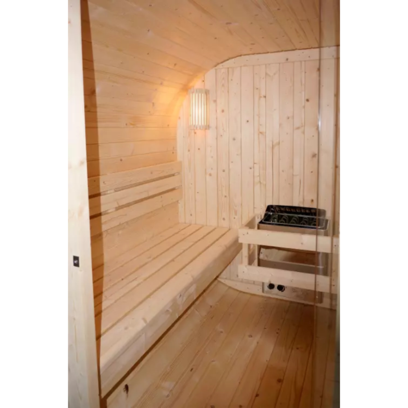 HORI Fasssauna Komplettsauna Inkl. Saunaofen & Saunasteine Außensauna