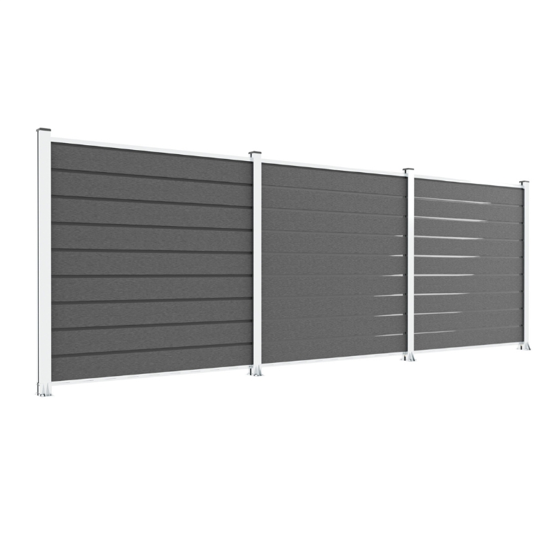 HORI Design WPC Pfosten Sichtschutzzaun Stecksystem Zaun Garten Gartenzaun