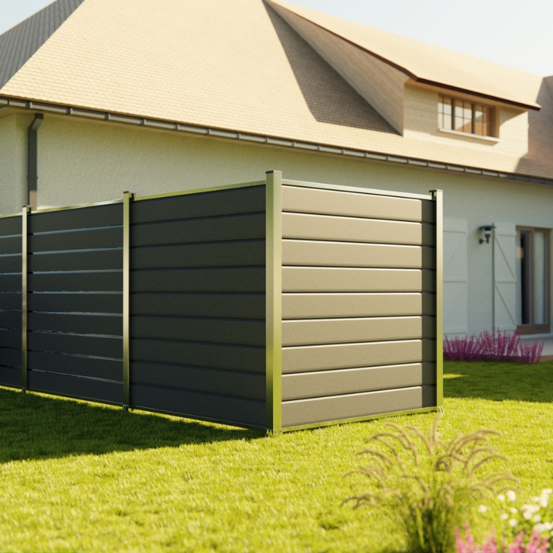 HORI Design WPC Pfosten Sichtschutzzaun Stecksystem Zaun Garten Gartenzaun