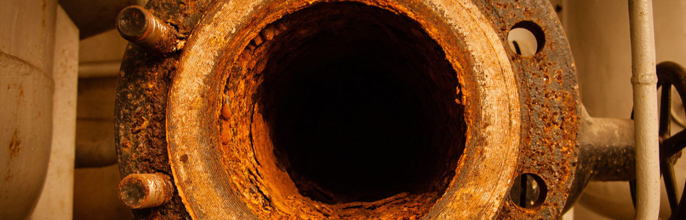 Corroded flange