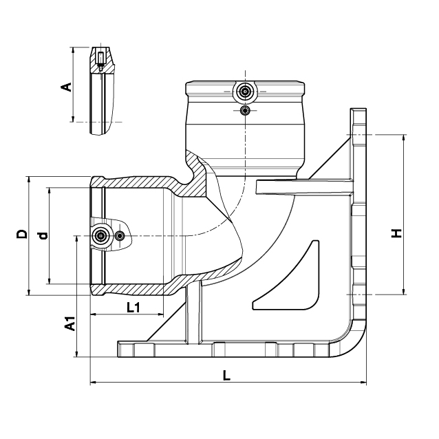90° Duckfoot Elbow - 491504