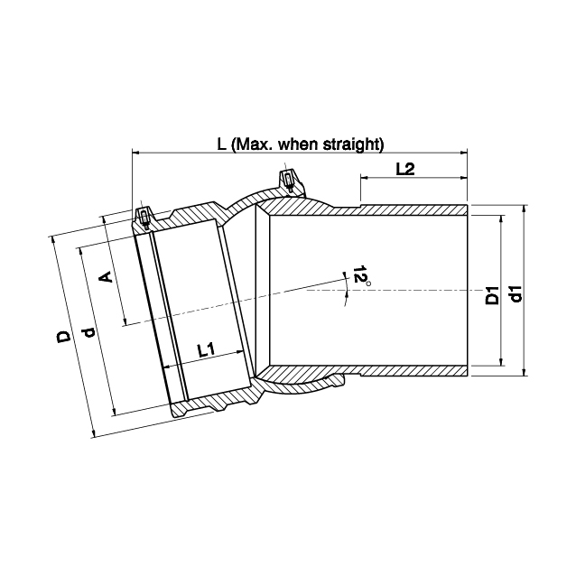 Adjustable Elbow One Sided - 4747D4