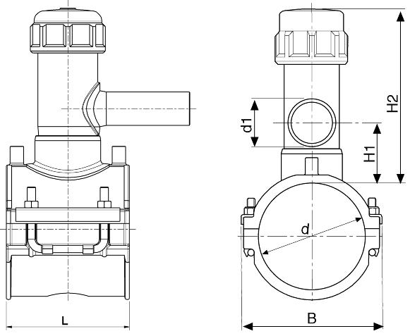 Tapping Saddle Parallel Outlet - 4963P4