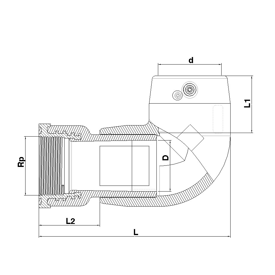 Brass Female Transition Elbow 90° - 493504