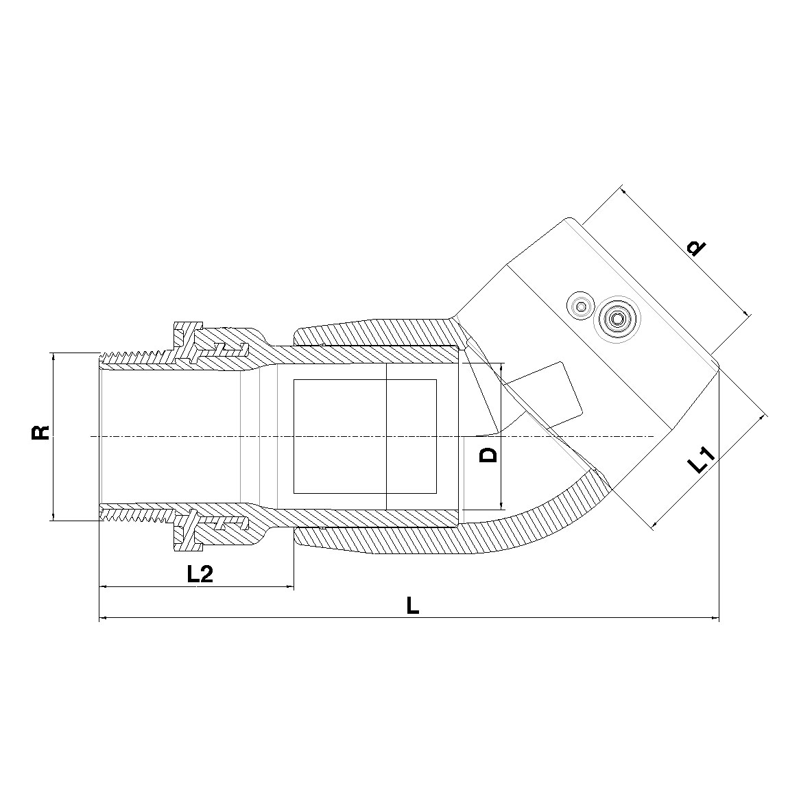 Brass Male Transition Elbow 45° - 492604