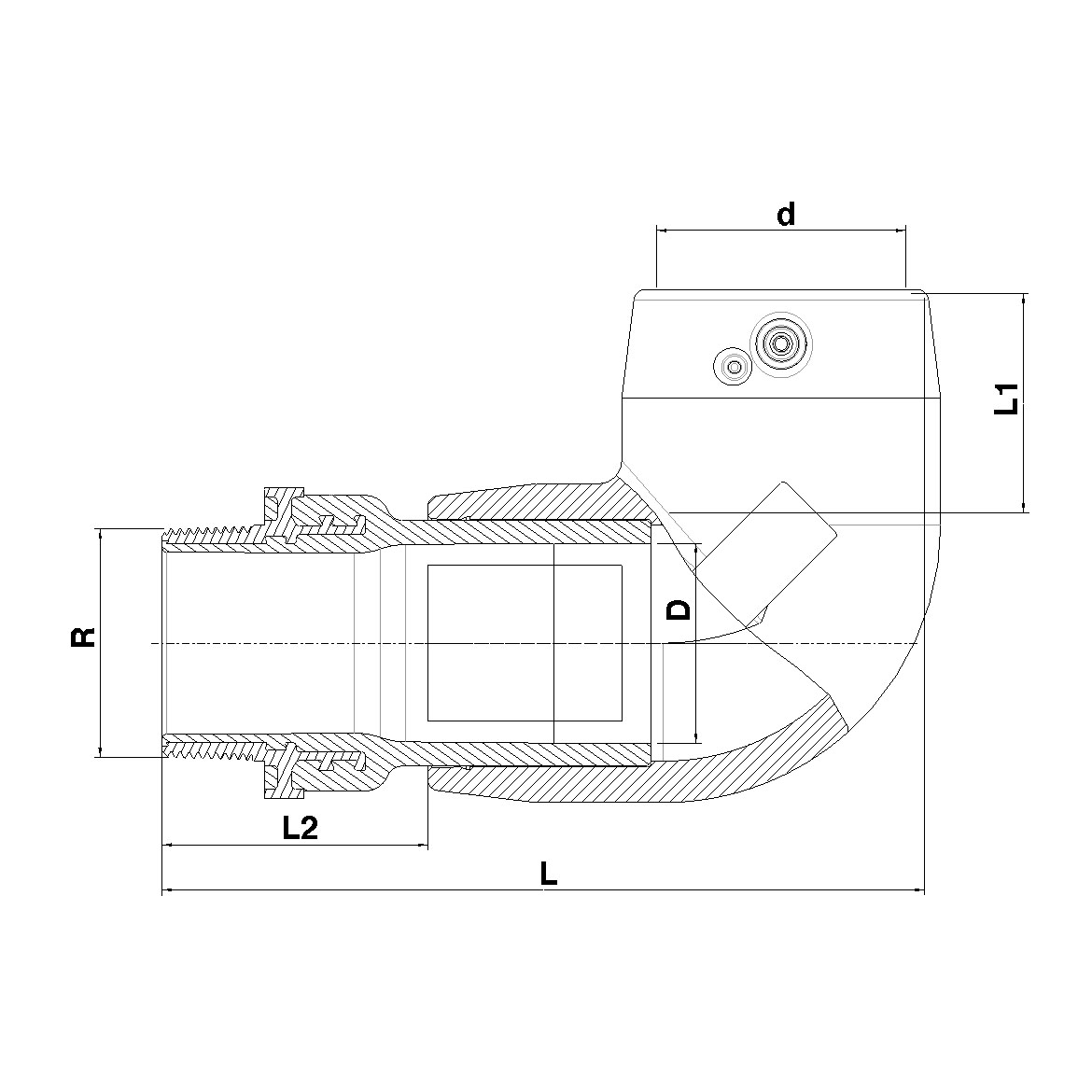 Brass Male Transition Elbow 90° - 492504
