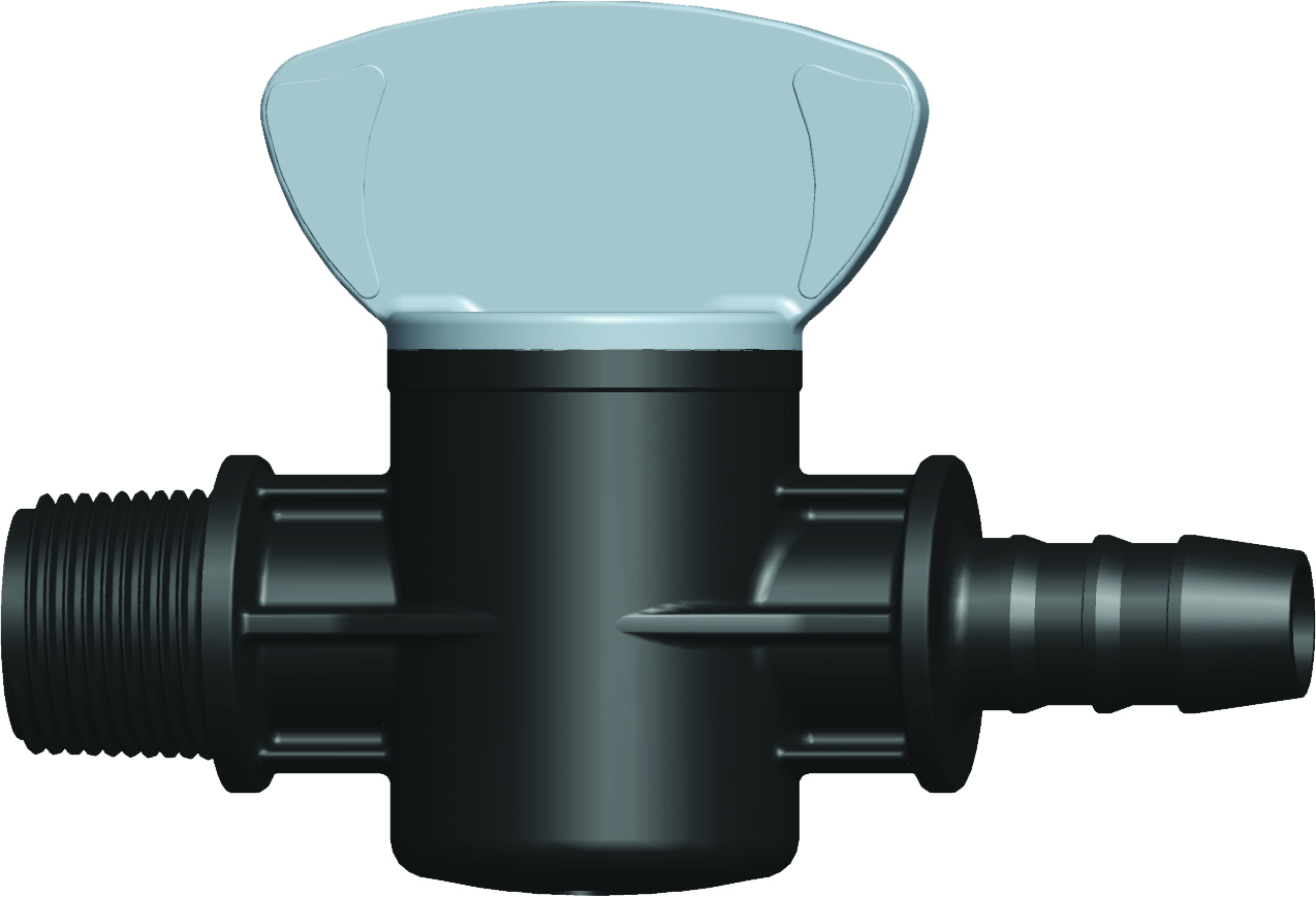 Quarter Turn Valve Barbed x Male Thread - 03020