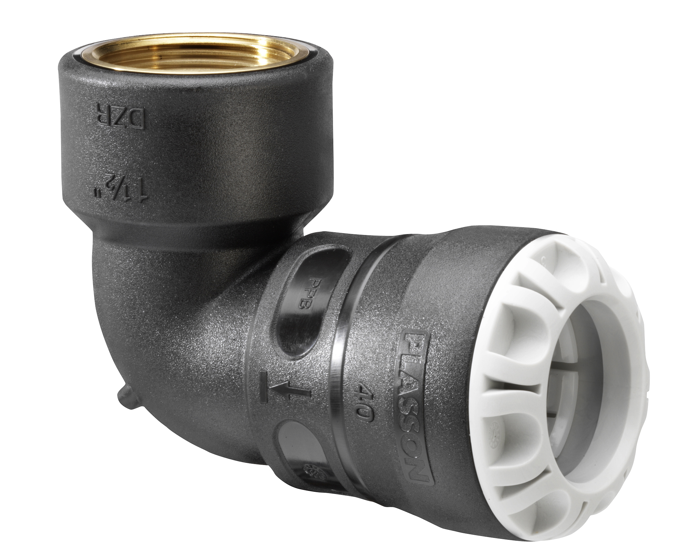 90° Elbow with Threaded Brass Female Offtake - 107600