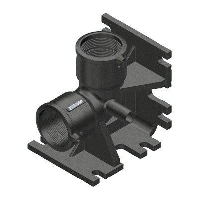 90° Duckfoot Elbow with Outlet - 4915Q4