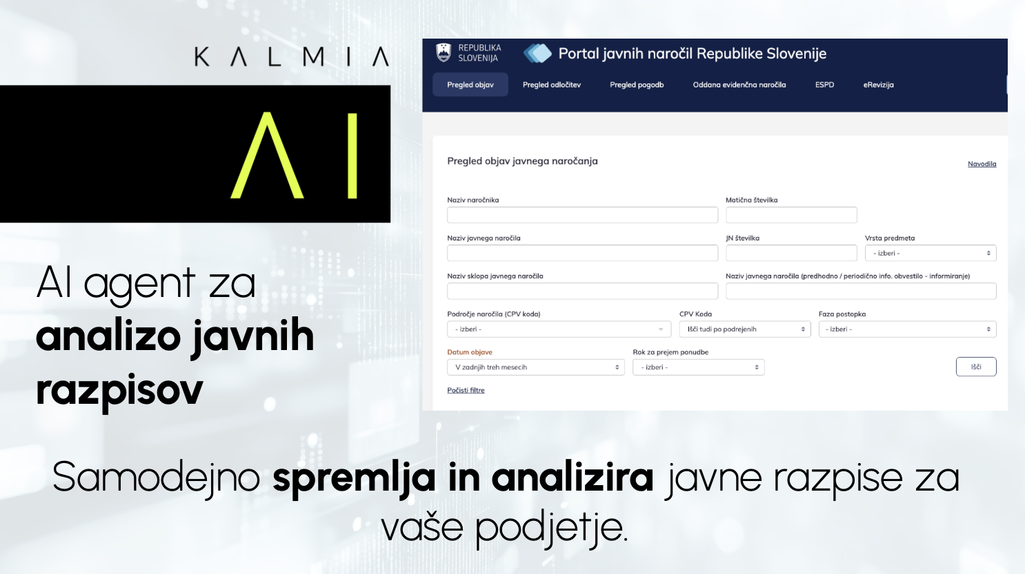 AI agent za analizo javnih razpisov: koliko poslov si še lahko privoščite spregledati?