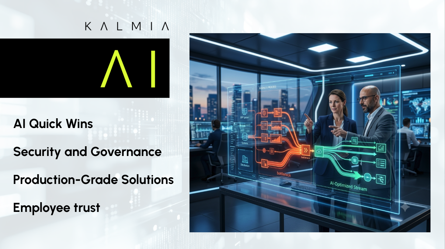 AI in companies:  From fast wins to full scale and safe production