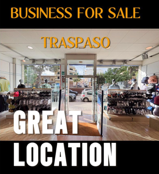 TRASPASO Tienda en una ubicación privilegiada a INCA por 15.000 € + 2.400 € MENSUAL de alquiler