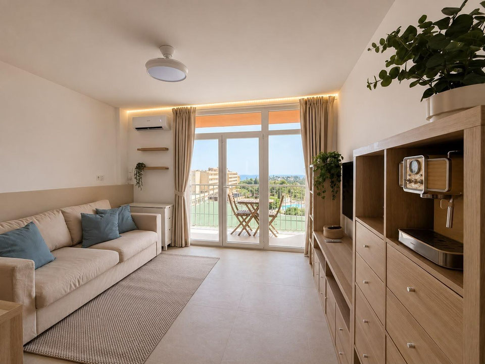ALQUILER DE TEMPORADA · APARTAMENTO TOTALMENTE REFORMADO CON VISTAS AL MAR Y PISCINA EN CALAS DE MALLORCA