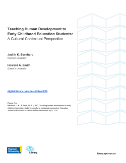 Teaching Human Development to Early Childhood Education Students: A Cultural-Contextual Perspective