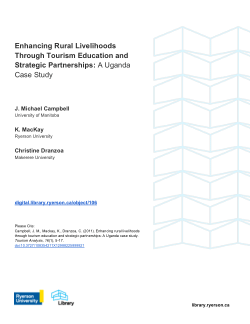 Enhancing Rural Livelihoods Through Tourism Education and Strategic Partnerships: A Uganda Case Study