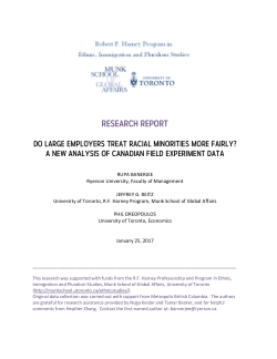 Do large employers treat racial minorities more fairly? A new analysis of Canadian field experiment data