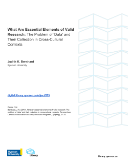 What are essential elements of valid research:  The problem of 'data' and their collection in cross-cultural contexts