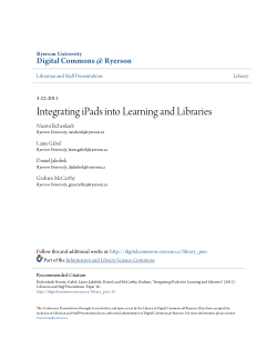 Integrating iPads into Learning and Libraries