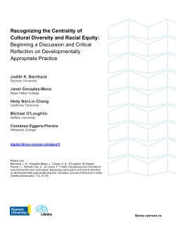 Recognizing the Centrality of Cultural Diversity and Racial Equity: Beginning a Discussion and Critical Reflection on Developmentally Appropriate Practice