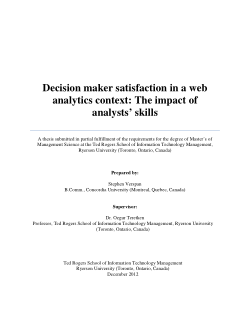 Decision maker satisfaction in a web analytics context: the impact of analysts’ skills