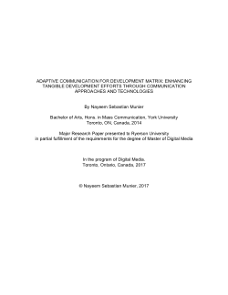 Adaptive communication for development matrix:  enhancing tangible development efforts through communication approaches and technologies