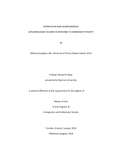 Deprivation and Deservingness: Exploring Basic Income in Response to Immigrant Poverty