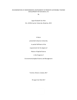 An examination of environmental instruments to promote sustainable tourism development for Savusavu, Fiji