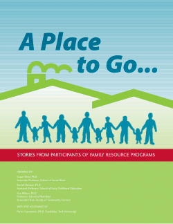 A Place to Go : Stories from Participants of Family Resource Programs (English)