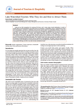 Lake Watershed Tourists: Who They Are and How to Attract Them